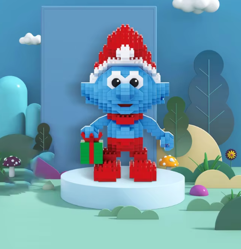 Mini blokelių konstruktorius - Smurfas