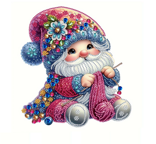 Kalėdų Senelis Deimantinė Mozaika - 30x30 cm