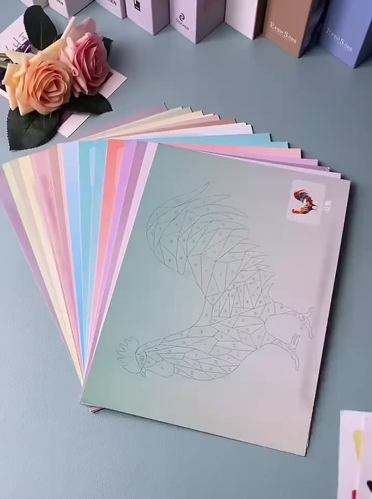 16 dalių 3D Geometrinių Lipdukų Dėlionės Rinkinys
