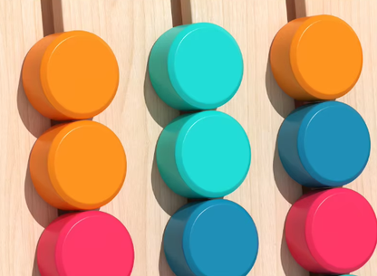 Spalvų Rūšiavimo ir Atitikimo Medinis Žaislas: Loginio Mąstymo Lavinimo Žaidimas