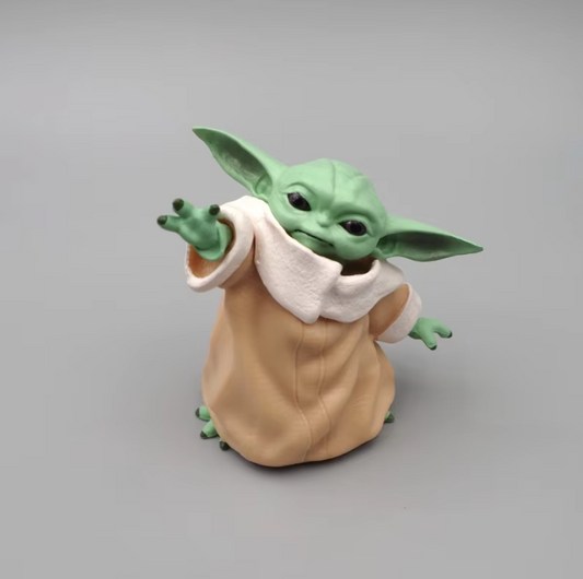 Master Baby Yoda Veiksmo Figūrėlė: Miniatiūrinis Anime Kolekcinis Modelis